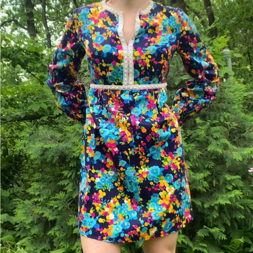 1970’s Mod Floral Mini Dress